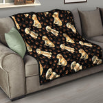 Labrador Retriever Puppy Pattern Print Quilt