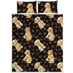 Labrador Retriever Puppy Pattern Print Quilt Bed Set