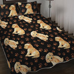 Labrador Retriever Puppy Pattern Print Quilt Bed Set