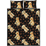 Labrador Retriever Puppy Pattern Print Quilt Bed Set