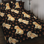 Labrador Retriever Puppy Pattern Print Quilt Bed Set