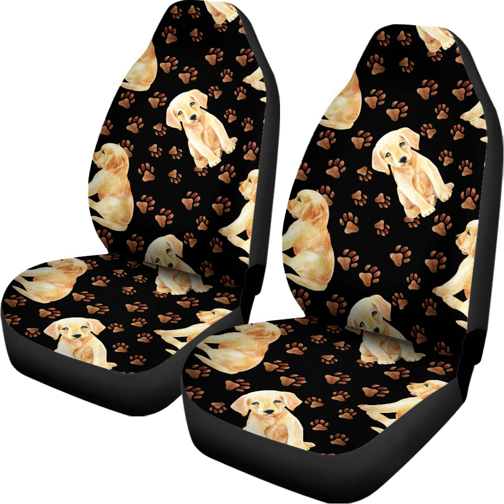 Labrador Retriever Puppy Pattern Print Universal Fit Car Seat Covers