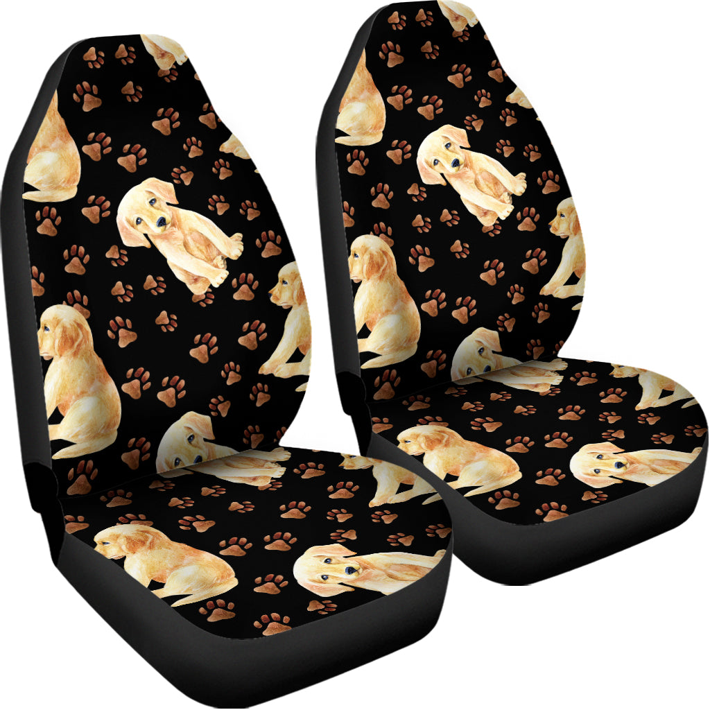 Labrador Retriever Puppy Pattern Print Universal Fit Car Seat Covers