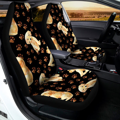 Labrador Retriever Puppy Pattern Print Universal Fit Car Seat Covers
