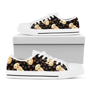 Labrador Retriever Puppy Pattern Print White Low Top Shoes