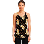 Labrador Retriever Puppy Pattern Print Women's Racerback Tank Top