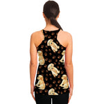 Labrador Retriever Puppy Pattern Print Women's Racerback Tank Top