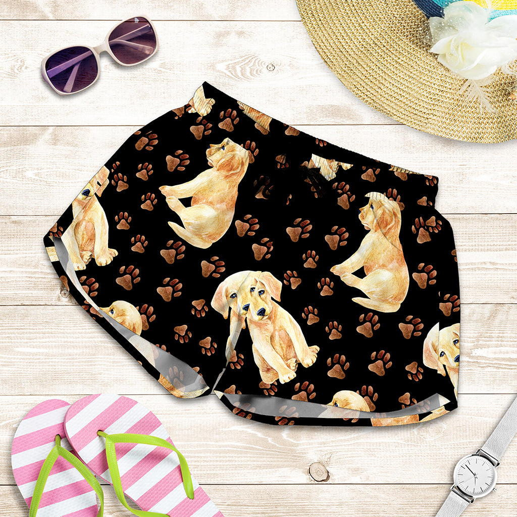 Labrador Retriever Puppy Pattern Print Women's Shorts