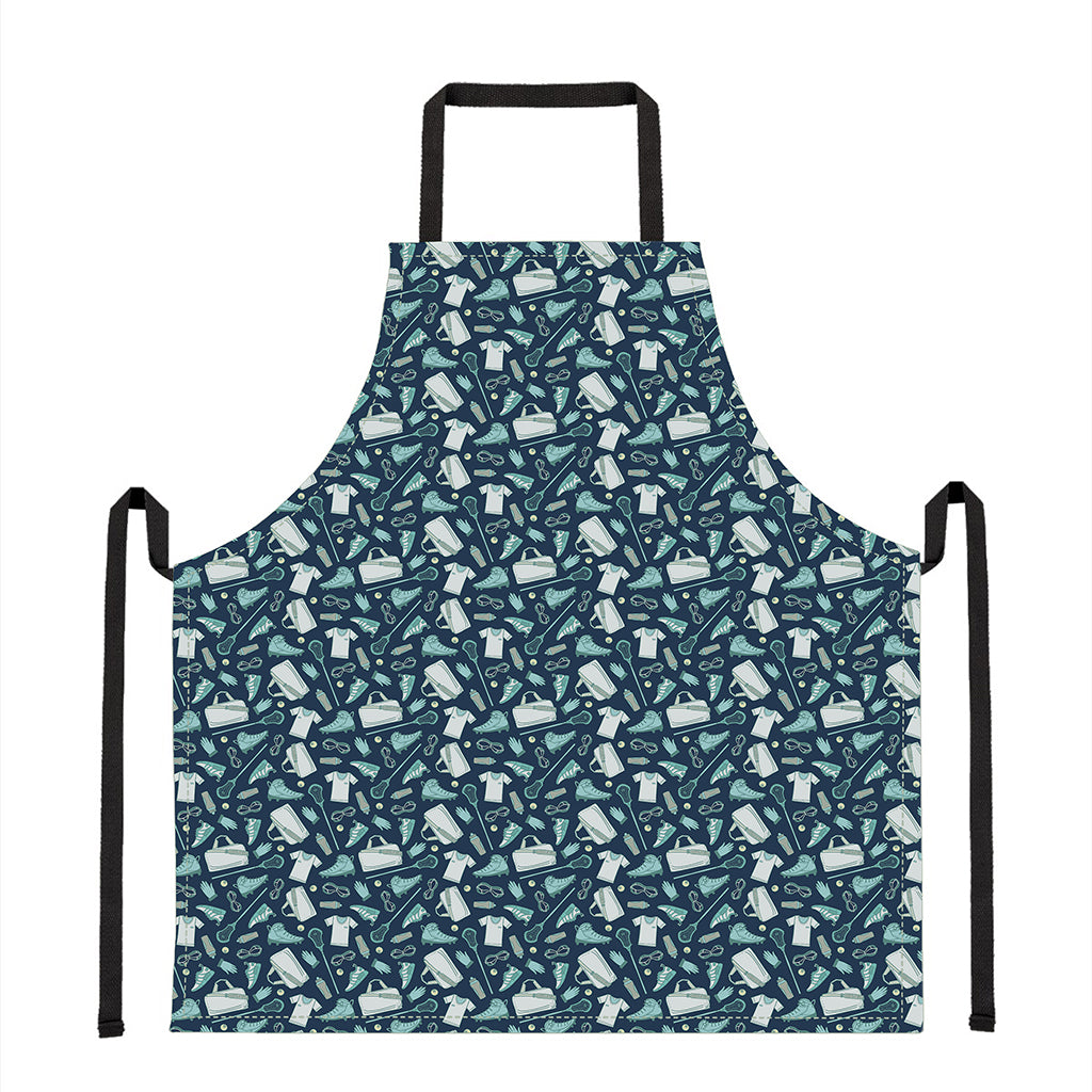 Lacrosse Equipment Pattern Print Apron