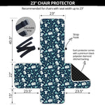 Lacrosse Equipment Pattern Print Armchair Protector