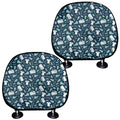 Lacrosse Equipment Pattern Print Car Headrest Covers