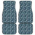 Lacrosse Equipment Pattern Print Front and Back Car Floor Mats