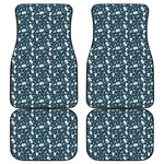 Lacrosse Equipment Pattern Print Front and Back Car Floor Mats