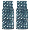 Lacrosse Equipment Pattern Print Front and Back Car Floor Mats