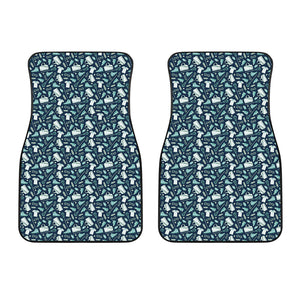 Lacrosse Equipment Pattern Print Front Car Floor Mats