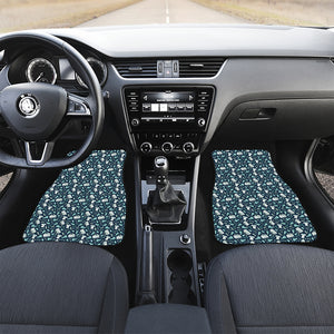 Lacrosse Equipment Pattern Print Front Car Floor Mats