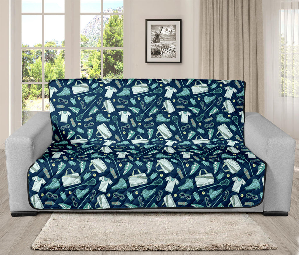 Lacrosse Equipment Pattern Print Futon Protector