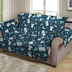 Lacrosse Equipment Pattern Print Loveseat Protector