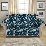 Lacrosse Equipment Pattern Print Loveseat Protector