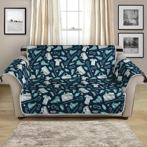 Lacrosse Equipment Pattern Print Loveseat Protector