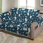 Lacrosse Equipment Pattern Print Loveseat Protector