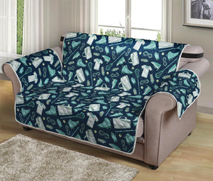 Lacrosse Equipment Pattern Print Loveseat Protector