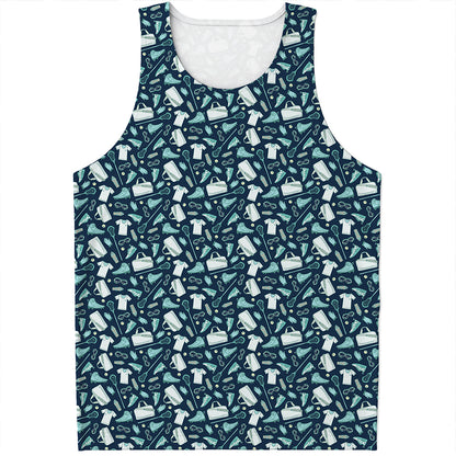 Lacrosse Equipment Pattern Print Men's Tank Top