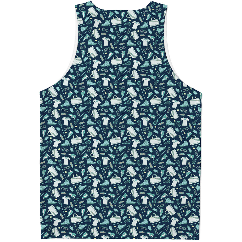 Lacrosse Equipment Pattern Print Men's Tank Top