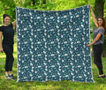 Lacrosse Equipment Pattern Print Quilt