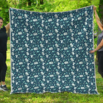 Lacrosse Equipment Pattern Print Quilt