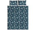 Lacrosse Equipment Pattern Print Quilt Bed Set