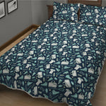 Lacrosse Equipment Pattern Print Quilt Bed Set