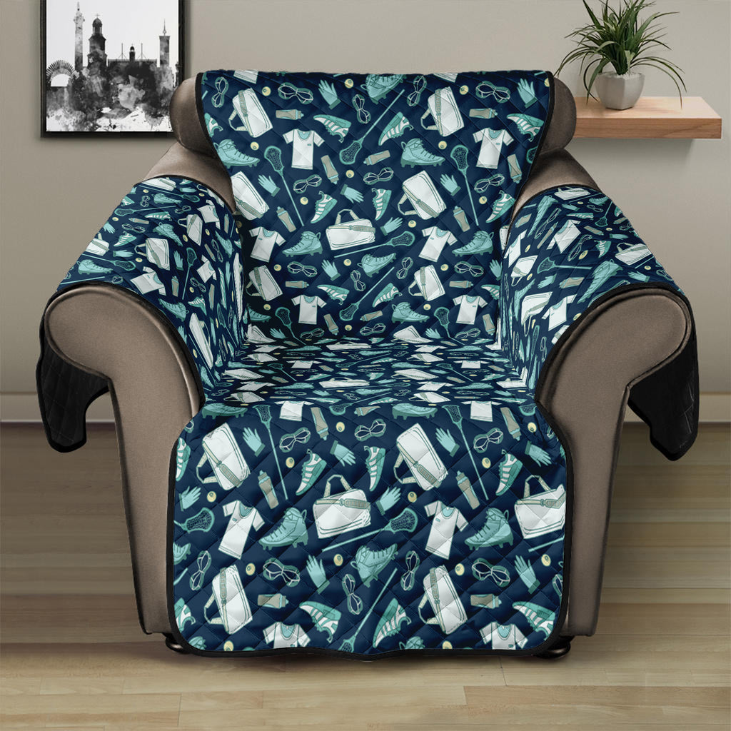 Lacrosse Equipment Pattern Print Recliner Protector