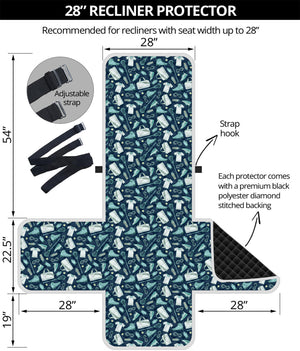 Lacrosse Equipment Pattern Print Recliner Protector