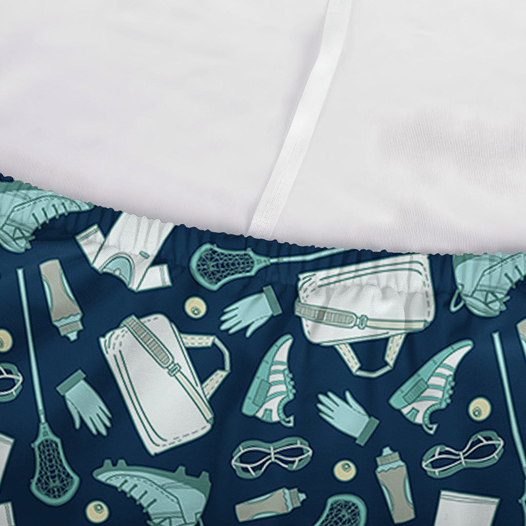 Lacrosse Equipment Pattern Print Sofa Cover