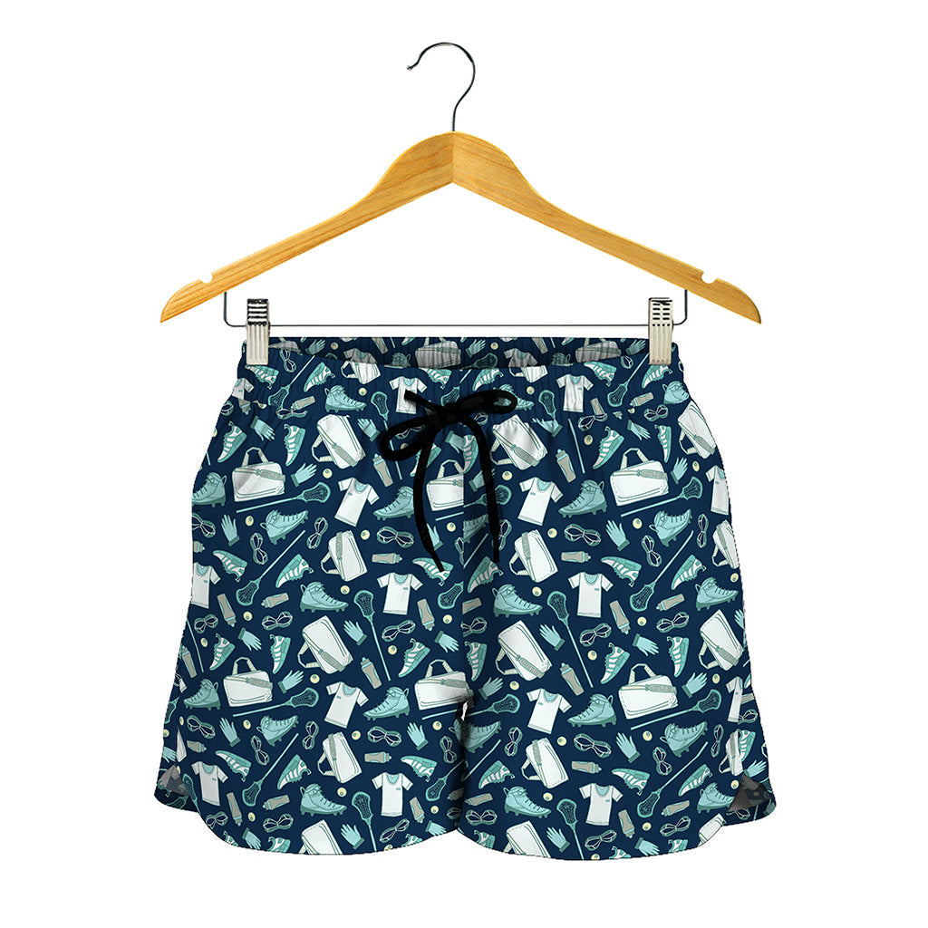 Lacrosse Equipment Pattern Print Women's Shorts