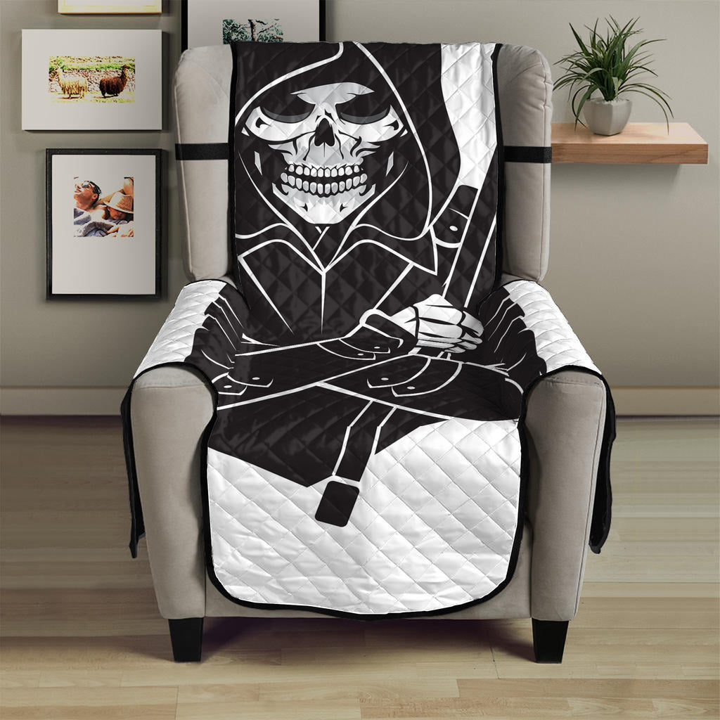 Lacrosse Skull Print Armchair Protector