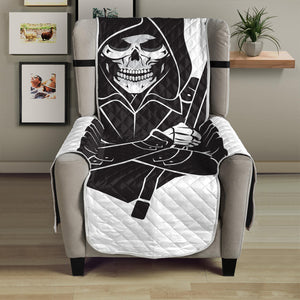 Lacrosse Skull Print Armchair Protector