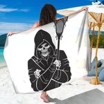 Lacrosse Skull Print Beach Sarong Wrap