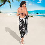 Lacrosse Skull Print Beach Sarong Wrap