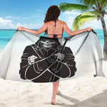 Lacrosse Skull Print Beach Sarong Wrap