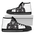 Lacrosse Skull Print Black High Top Sneakers