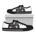Lacrosse Skull Print Black Low Top Sneakers