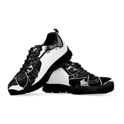 Lacrosse Skull Print Black Sneakers