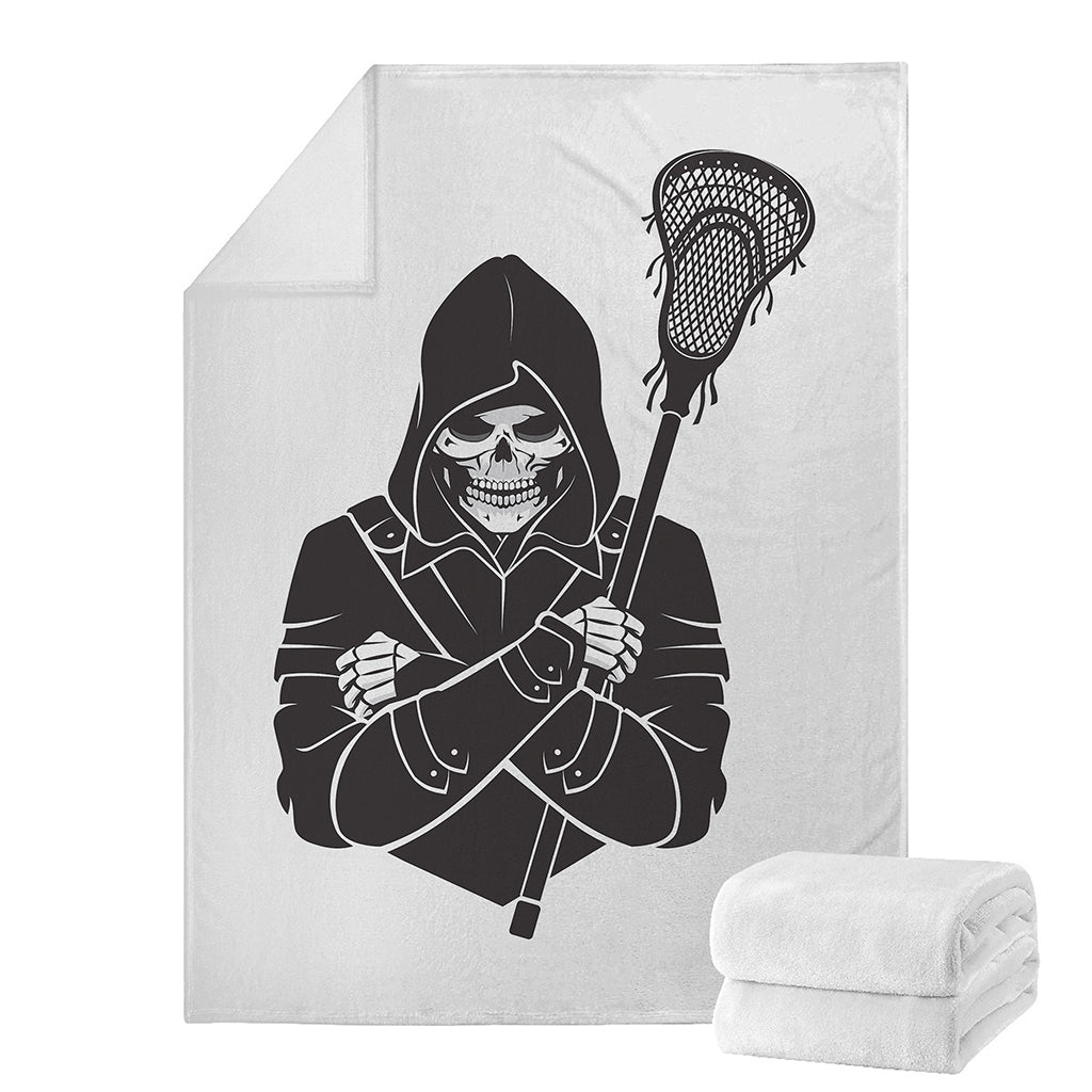 Lacrosse Skull Print Blanket