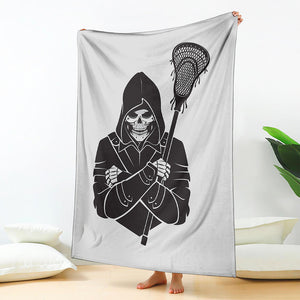 Lacrosse Skull Print Blanket