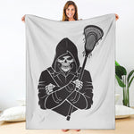 Lacrosse Skull Print Blanket