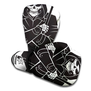 Lacrosse Skull Print Boxing Gloves