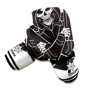 Lacrosse Skull Print Boxing Gloves