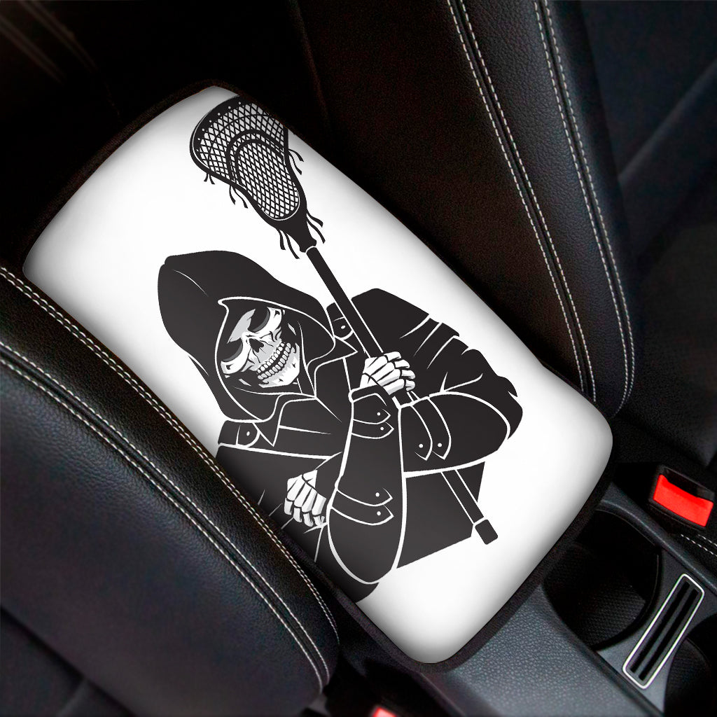 Lacrosse Skull Print Car Center Console Cover